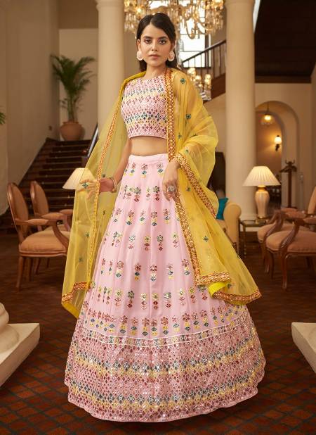 Pink Colour BRIDESMAID 15 Exclusive Wedding Wear Designer Lahenga Choli Collection 1934
